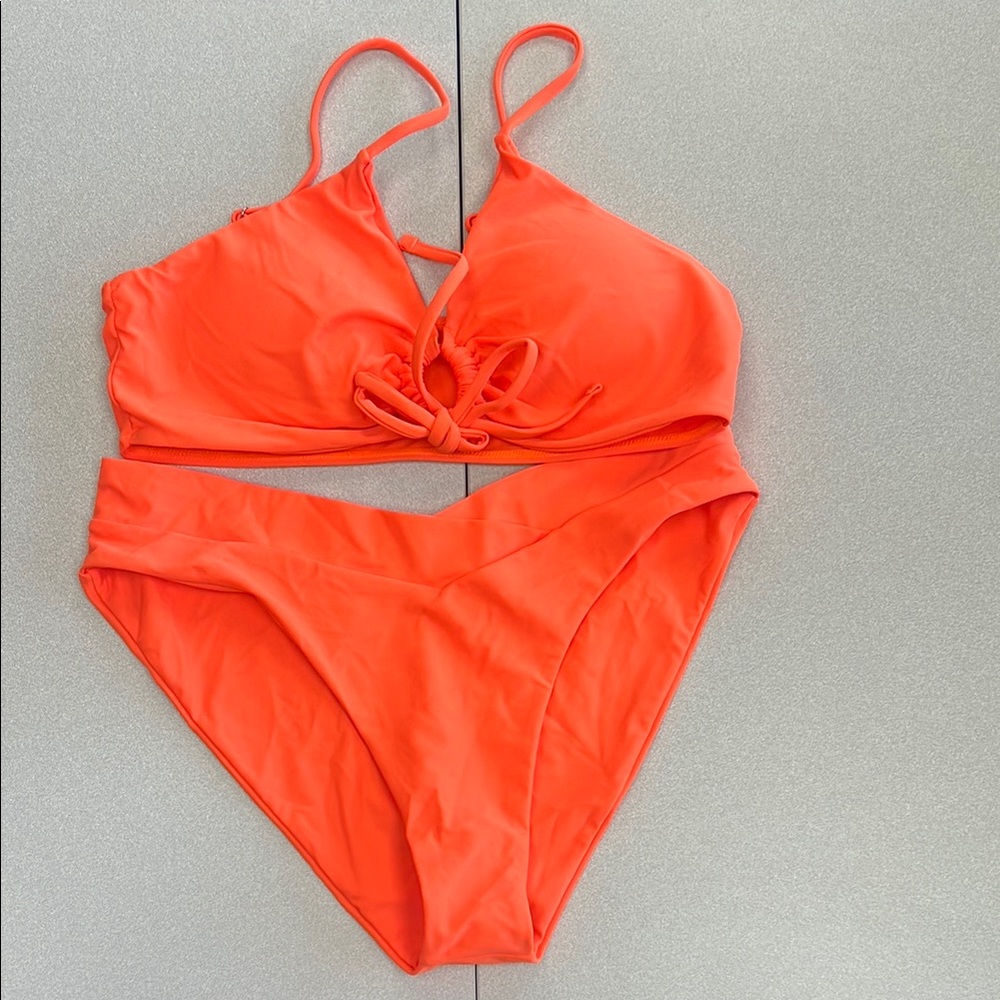 Vibrant Orange Bikini Set